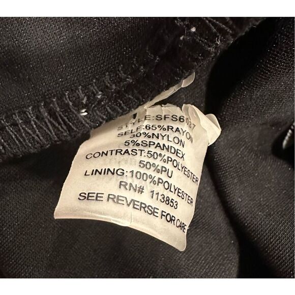 41 Hawthorn Women's Black Pull-On Leather Peeble Pattern‎ Mini Tube Skirt Size S - Picture 6 of 6